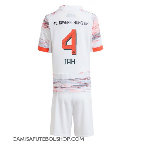 Camisa de time de futebol Bayern Munich Jonathan Tah #4 Replicas 2º Equipamento Infantil 2025-26 Manga Curta (+ Calças curtas)